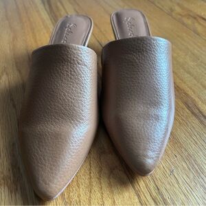 Splendid Tan Pointed Toe Kitten Heel Mule, Size 6. New in Box